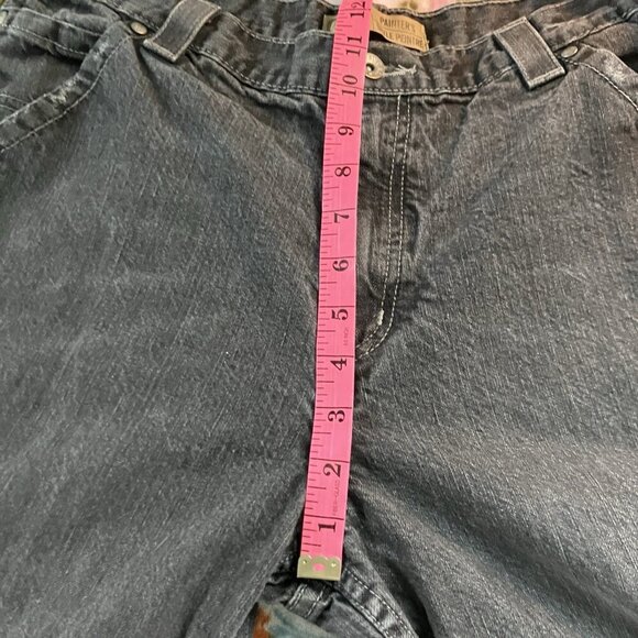 Y2K Old Navy Denim Carpenter Jeans Boys 18 Husky Cargo Faded Black - Picture 7 of 10